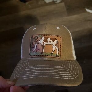 Tan and White Trucker Hat